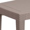 Merrick Lane Malmok Outdoor Coffee Table Faux Rattan Wicker Pattern Resin All-Weather Patio Coffee Table With Wood Plank Top Design